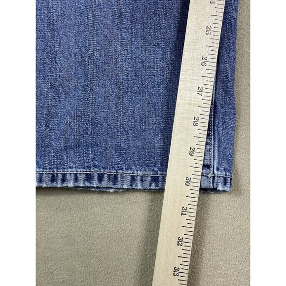 Lucky Brand Jeans Womens 10 Blue Low Rise Boot Leg Button Fly 90s Y2K Relaxed - Picture 8 of 16